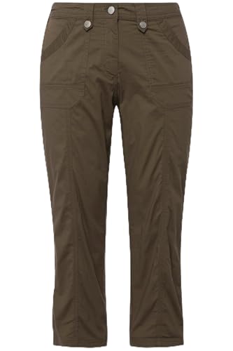 Ulla Popken Damen 7/8-Cargohose PANTS, khaki, 48 EU von Ulla Popken