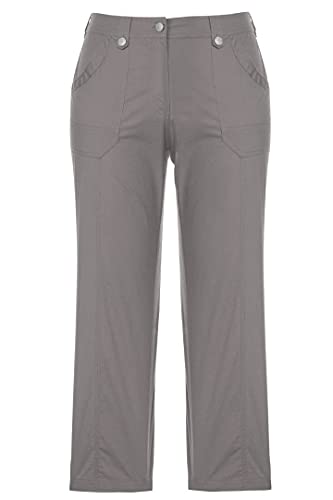 Ulla Popken Damen 7/8-Cargohose PANTS, mattes oliv, W50 / L32 von Ulla Popken