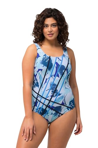 Ulla Popken, Damen, große Größen, Badeanzug Alice, Streifen und Blumen Ulla Popken, Damen, große Größen, Badeanzug Alice, Streifen und Blumen von Ulla Popken