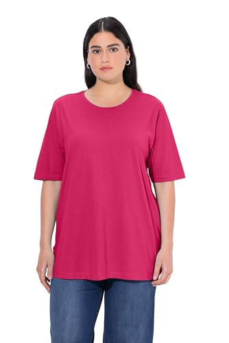Ulla Popken, Damen, große Größen, Basic-Shirt, Rundhals Magentapink 58-60 von Ulla Popken