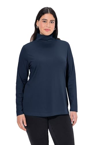 Ulla Popken Damen Basic-shirtrolli T-Shirt, Blauschwarz, 50-52 EU von Ulla Popken