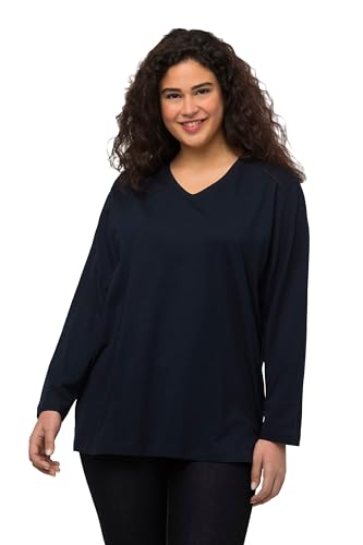 Ulla Popken, Damen, große Größen, Basic-V-Shirt, Langarm von Ulla Popken