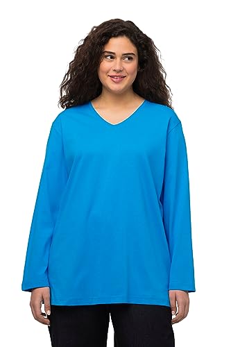 Ulla Popken, Damen, große Größen, Basic-V-Shirt, Langarm von Ulla Popken