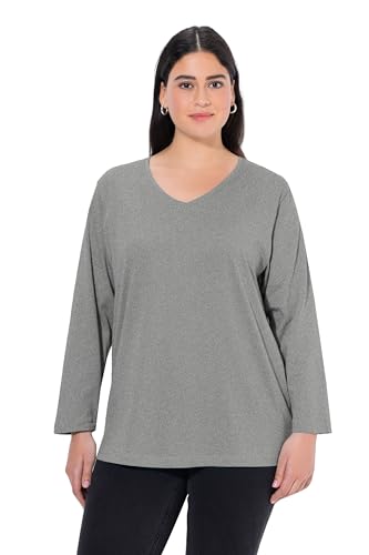 Ulla Popken, Damen, große Größen, Basic-V-Shirt, Langarm von Ulla Popken