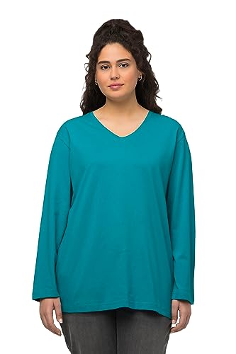 Ulla Popken, Damen, große Größen, Basic-V-Shirt, Langarm von Ulla Popken