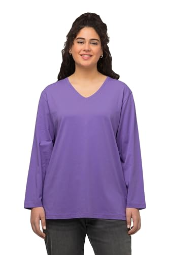 Ulla Popken, Damen, große Größen, Basic-V-Shirt, Langarm von Ulla Popken