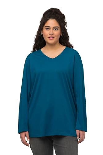 Ulla Popken, Damen, große Größen, Basic-V-Shirt, Langarm von Ulla Popken