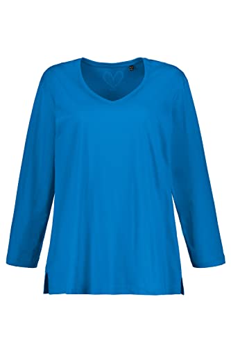 Ulla Popken, Damen, große Größen, Basic-V-Shirt, Langarm von Ulla Popken