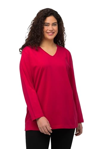 Ulla Popken, Damen, große Größen, Basic-V-Shirt, Langarm von Ulla Popken