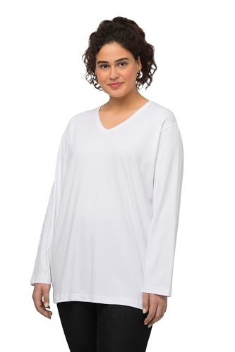 Ulla Popken, Damen, große Größen, Basic-V-Shirt, Langarm von Ulla Popken