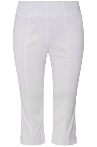 Ulla Popken Damen Bengalin-Capri Hosen, Schneeweiß, 45W / 32L EU von Ulla Popken