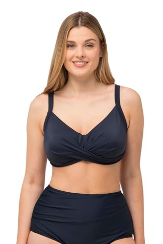Ulla Popken Damen Bikinitop Tina, Uni Bikini, Schwarz, 46 EU von Ulla Popken