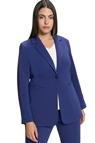 Ulla Popken, Damen, große Größen, Blazer, Punto-di-Roma-Jersey, Reverskragen von Ulla Popken