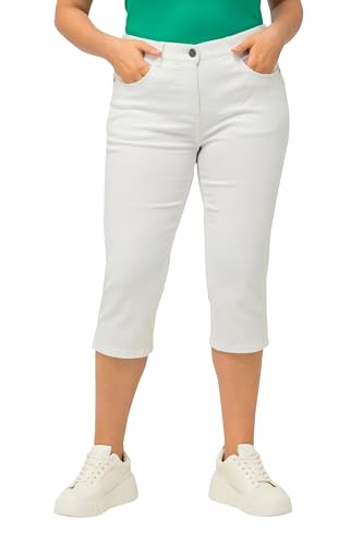 Ulla Popken, Damen, große Größen, Capri Jeans Sarah, schmale 5-Pocket-Form, Saumschlitz von Ulla Popken