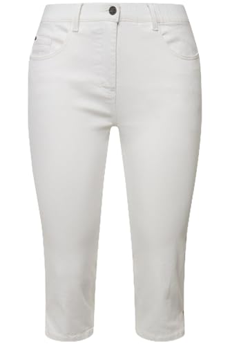 Ulla Popken, Damen, große Größen, Capri Jeans Sarah, schmale 5-Pocket-Form, Saumschlitz von Ulla Popken