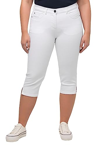 Ulla Popken, Damen, große Größen, Capri Jeans Sarah, schmale 5-Pocket-Form, Saumschlitz von Ulla Popken