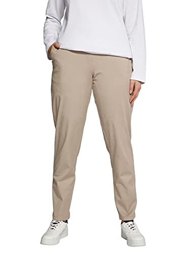 Ulla Popken Damen Chino Hosen, Mildes Taupe, 36W / 32L EU von Ulla Popken