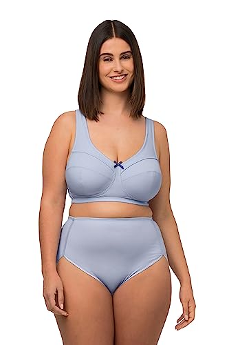 Ulla Popken Damen Enlastungs-BH, Rippjersey, Ohne Bügel, Cup C - E BH, Wolke, 120C EU von Ulla Popken