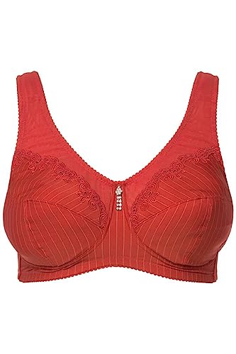 Ulla Popken Damen Entlastungs-BH, ohne Bügel, Strassanhänger, Cup C - G BRA, karminrot, 115G von Ulla Popken