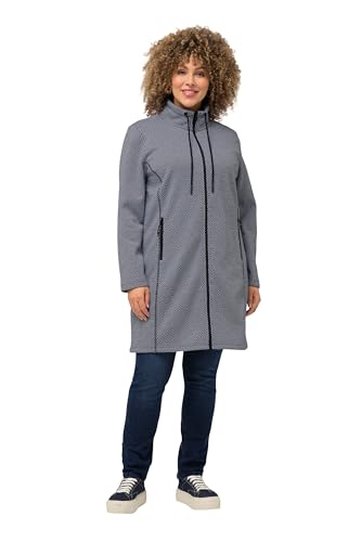 Ulla Popken Damen Fleece Lang Strickjacke, Marine, 46-48 von Ulla Popken