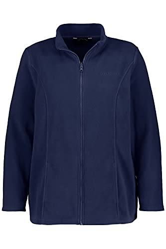 Ulla Popken Damen Fleecejacke, Baukastensystem, Innenjacke, Stehkragen Sweatshirt, Marine, 54-56 EU von Ulla Popken