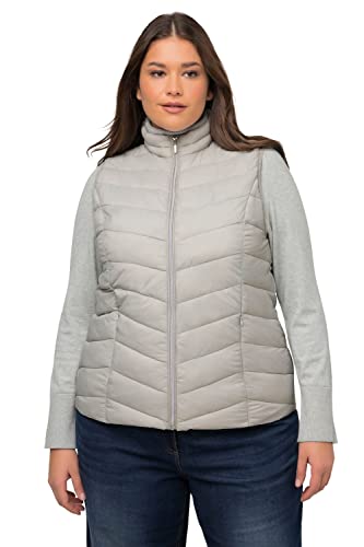 Ulla Popken Damen Grs Hyprar Steppweste Weste, Metallgrau, 50-52 EU Ulla Popken Damen Grs Hyprar Steppweste Weste, Metallgrau, 50-52 EU von Ulla Popken