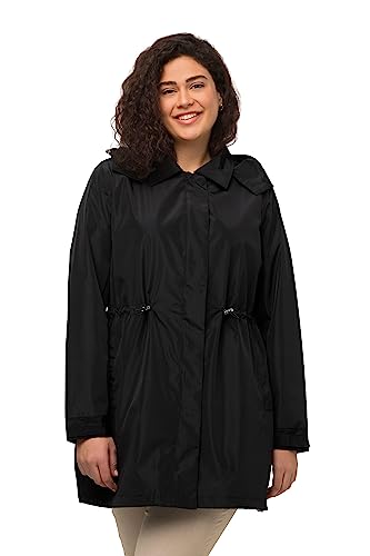 Ulla Popken Damen HYPRAR Funktionsjacke, Kapuze, 2-Wege-Zipper Jacken, schwarz, 46-48 von Ulla Popken