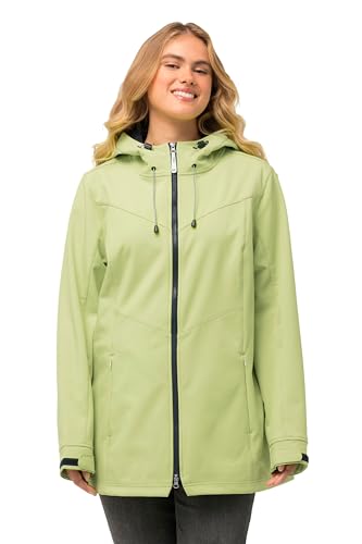 Ulla Popken Damen HYPRAR, Fleecefutter, 2-Wege-Zipper Softshelljacke, Grün, 16/18 von Ulla Popken