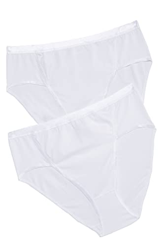 Ulla Popken Damen Jazz-pants, 2er-pack Panties, Weiß, 66-68 EU von Ulla Popken