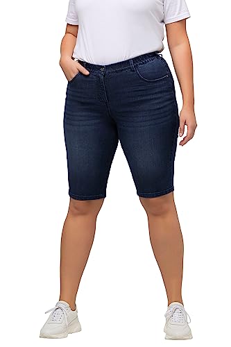 Ulla Popken, Damen, große Größen, Jeansbermuda Mandy, 5-Pocket-Form, Komfortbund, 50 EU von Ulla Popken