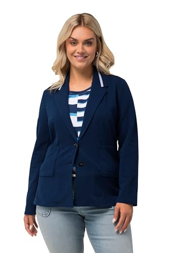 Ulla Popken, Damen, große Größen, Jersey Blazer mit Rippkragen von Ulla Popken