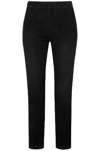 Ulla Popken Damen Jersey-Jeans Hose, Black, 33W x 30L von Ulla Popken