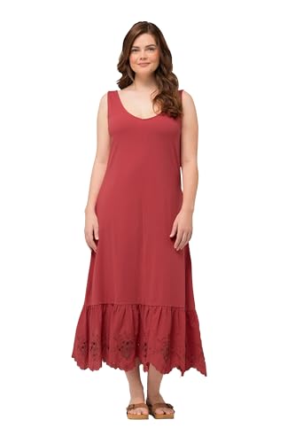 Ulla Popken, Damen, große Größen, Jersey Strap Dress with Embroidery Anglaise von Ulla Popken