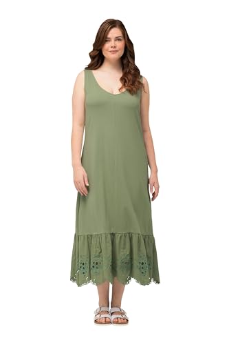 Ulla Popken, Damen, große Größen, Jersey Strap Dress with Embroidery Anglaise von Ulla Popken