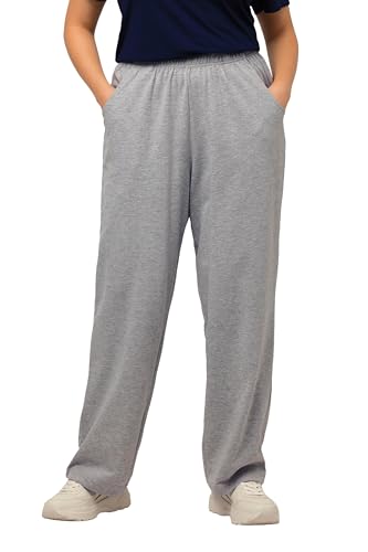 Ulla Popken Damen Jogginghose Hose, Hellgrau Mélange, 32W / 32L EU von Ulla Popken