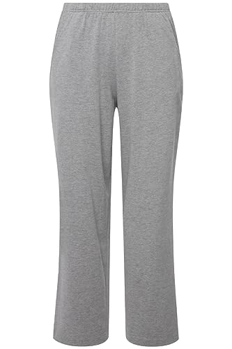 Ulla Popken Damen Jogginghose Hose, Hellgrau Mélange, 45W / 32L EU von Ulla Popken