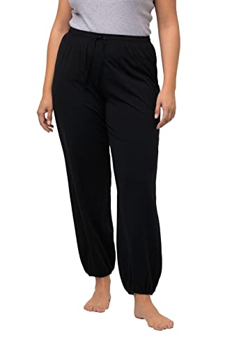 Ulla Popken Damen Jogginghose, Schwarz, 58-60 EU von Ulla Popken