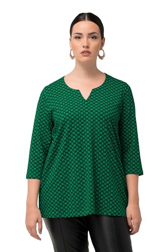 Ulla Popken, Damen, große Größen, Keyhole-Shirt, Minimalprint von Ulla Popken