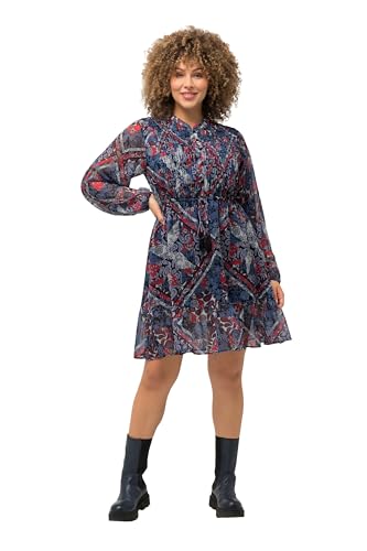 Ulla Popken Damen Kleide Mit Falten Und Paisley Druck, Schwarz, 46-48 EU Ulla Popken Damen Kleide Mit Falten Und Paisley Druck, Schwarz, 46-48 EU von Ulla Popken