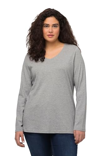 Ulla Popken, Damen, große Größen, Langarm-V-Shirt von Ulla Popken