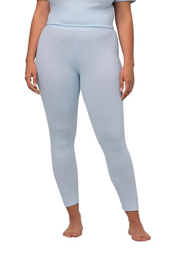 Ulla Popken Damen, Rippjersey, Slim, Biobaumwolle Leggings, Blasses rosa, 50-52 von Ulla Popken