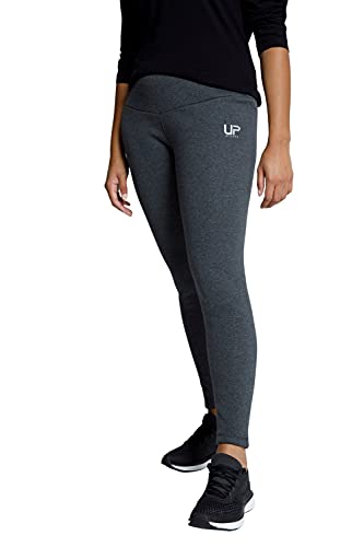 Ulla Popken Damen Leggings, Webfellfutter, extrawarm, High Waist Hose, Grau, 45W / 32L von Ulla Popken