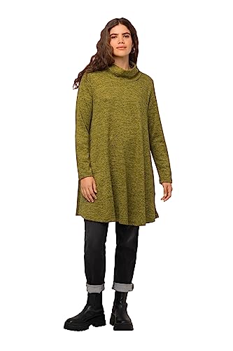 Ulla Popken, Damen, große Größen, Midikleid, Sweatkleid, A-Linie, Stehkragen, Langarm von Ulla Popken