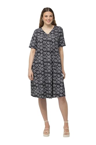 Ulla Popken, Damen, große Größen, Midikleid, Bedruckt, mit Knopf am Ausschnitt von Ulla Popken