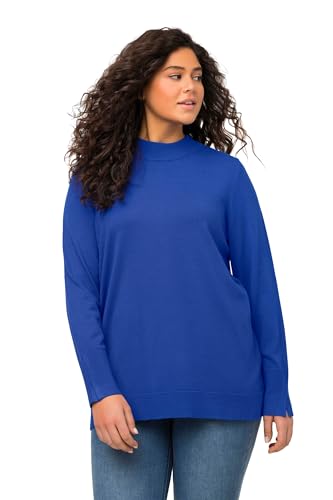 Ulla Popken Damen, Stehkragen, Langarm, Rippbündchen Pullover, Marine, 50-52 von Ulla Popken