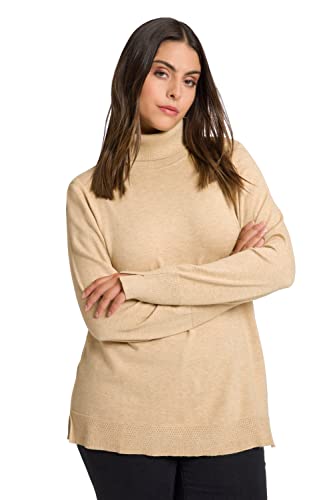 Ulla Popken, Damen, große Größen, Rollkragenpullover, breite Rippbündchen, Langarm von Ulla Popken