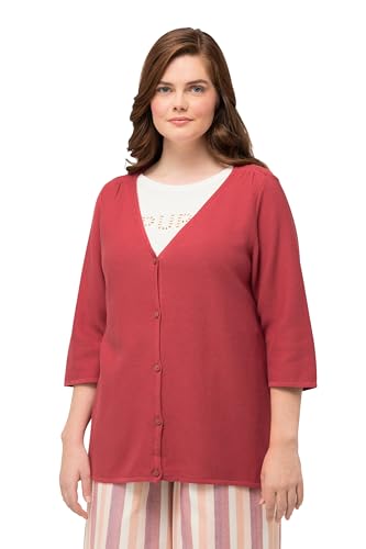 Ulla Popken, Damen, große Größen, Short feminin Cardigan with Button Panel von Ulla Popken