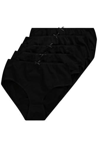Ulla Popken Damen Slips, 5er-pack Taillenslip, Schwarz, 62-64 EU von Ulla Popken