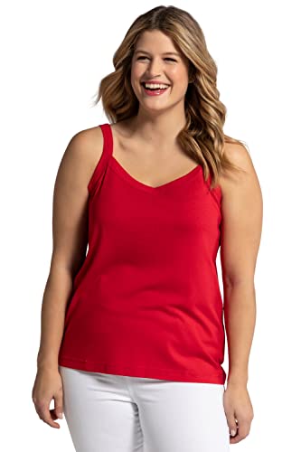 Ulla Popken Damen Spaghetti-Top Top, salsa, 54-56 von Ulla Popken