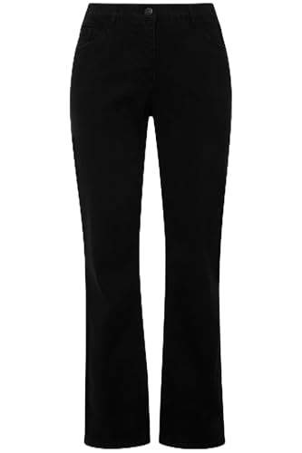 Ulla Popken Damen Straight-jeans Hose, Schwarz, 51W / 34L EU von Ulla Popken